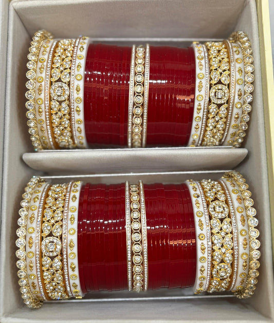 Bridal punjabi Chuda / Chooda / Choora/Rajasthani Chuda /Wedding Bangles Set/ bridal bangles set/ wedding chuda/wedding chooda /Choooda/ Chura