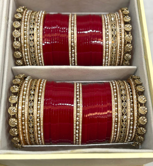 Bridal punjabi Chuda / Chooda / Choora/Rajasthani Chuda /Wedding Bangles Set/ bridal bangles set/ wedding chuda/wedding chooda /Choooda/ Chura