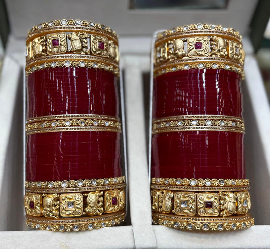 Bridal punjabi Chuda / Chooda / Choora/Rajasthani Chuda /Wedding Bangles Set/ bridal bangles set/ wedding chuda/wedding chooda /Choooda/ Chura