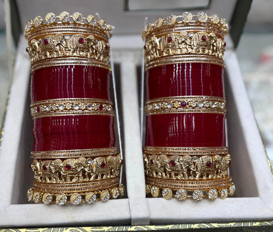 Bridal punjabi Chuda / Chooda / Choora/Rajasthani Chuda /Wedding Bangles Set/ bridal bangles set/ wedding chuda/wedding chooda /Choooda/ Chura